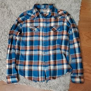 Womens Wrangler Pearl Snap Flannel